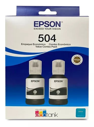Kit 2 Tintas Epson T504 Ecotank Tinta Continua L4150 L4160