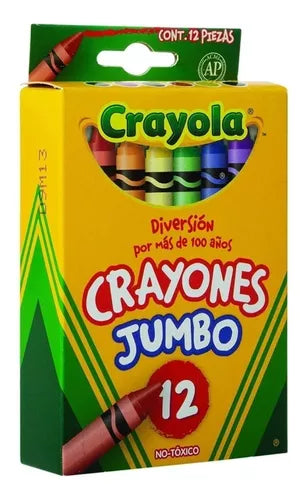 Crayones Crayola Jumbo Estuche Con 12 Colores Diferentes - MarchanteMX