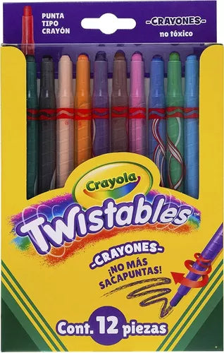 Crayones Twistables Largos Crayola Estuche Con 12 Piezas - MarchanteMX