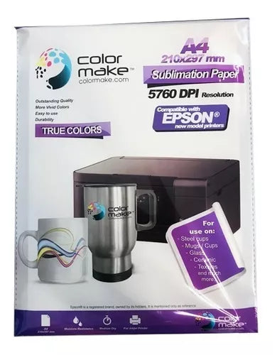 Papel Sublimación Sublimar A4 Color Make Epson 2400 Hojas