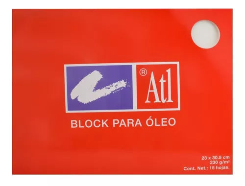 Block Para Óleo Atl Rodin 23 X 30.5 Cms 230 Gramos 15 Hojas