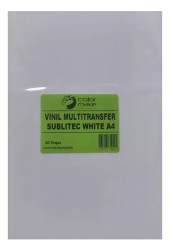Vinil Multitransfer Color Make Tamaño A4 Paquete 20 Hojas