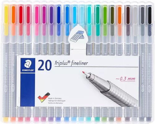 Plumón Marcador Triplus Fineliner 334 Staedtler 20 Piezas