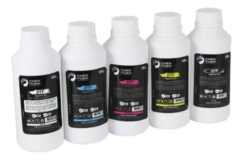 Tinta Para Dtf Color Make Pigment Ink Cmykw 500 Gramos C/u