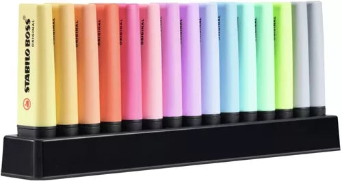 Marcatextos Stabilo Boss Original Colores Pastel 15 Piezas