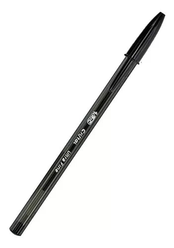 Pluma Lapicero Bic Cristal Ultra Fino 0.7 Mm Caja 12 Piezas