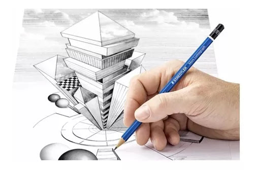Lápices Para Diseño Mars Lumograph Staedtler Estuche 12 Pzs