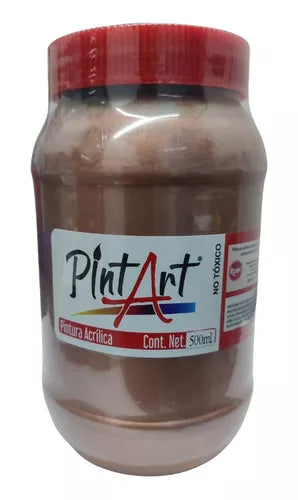 Pintura Acrílica Pintart Metálica 500 Ml Colores A Elegir