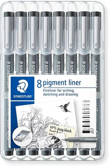 Kit Estilógrafo Staedtler Tinta Negra Puntas Diferentes 8 Pz