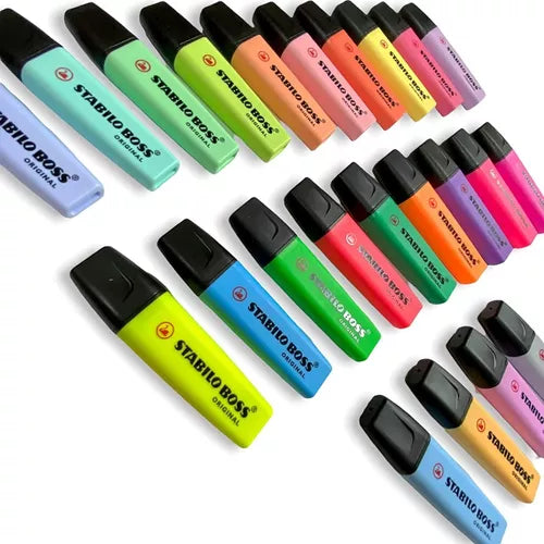 Marcatextos Stabilo Boss Original Pastel Y Neón 23 Colores.