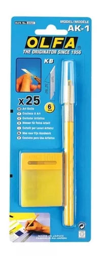 Cortador Cutter Olfa Ak-1 Artístico 25 Cuchillas 6 Mm