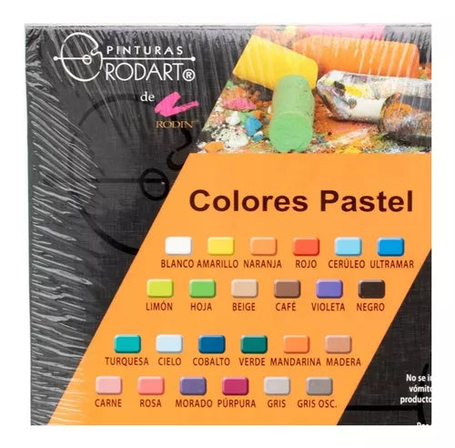 Gises Colores Pastel Suaves Redondos Rodin Rodart 24 Colores