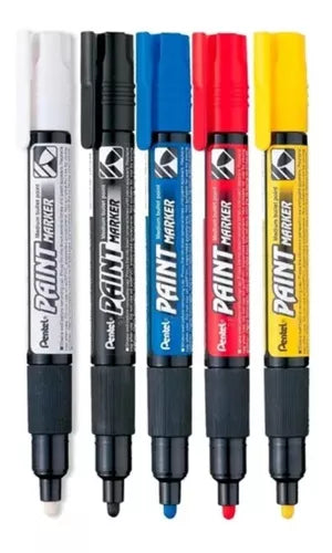 Marcador Industrial Pentel Paint Marker Punta Mediana 5 Pzs
