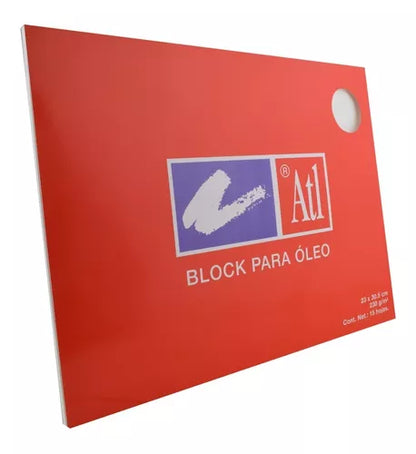 Block Para Óleo Atl Rodin 23 X 30.5 Cms 230 Gramos 15 Hojas
