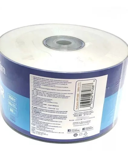 Disco Compacto Cd-r Verbatim 700 Mb 52x 80 Mins 50 Piezas