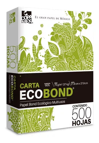 Papel Bond Ecológico Multiusos Copamex Blanco Carta 500 H