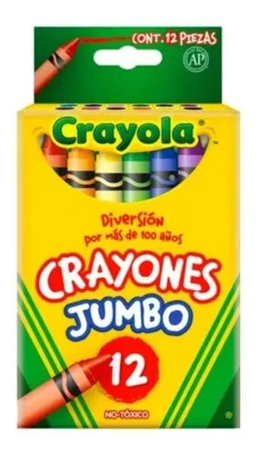 Crayones Crayola Jumbo Estuche Con 12 Colores Diferentes - MarchanteMX