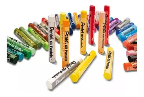 Gises Pastel De Aceite Pentel Arts Redondos Caja 50 Piezas