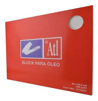 Block Para Óleo Atl Rodin 23 X 30.5 Cms 230 Gramos 15 Hojas