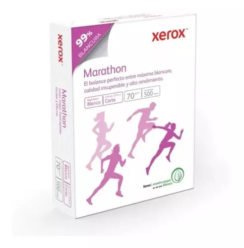 Papel Bond Xerox Marathon Blanco 70 Gramos Carta 500 Hojas