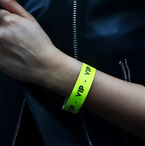 Pulseras Brazaletes De Papel Tyvek 25 X 1.9 Cms 100 Piezas