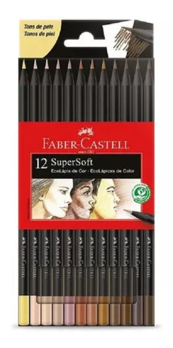 Lápices De Colores Faber Castell Super Soft Tonos Piel 12 Pz - MarchanteMX