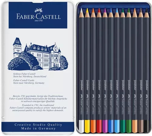 Lápices De Colores Faber Castell Profesional Goldfaber 12 Pz - MarchanteMX