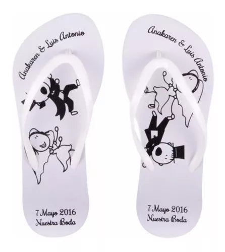 Sandalia Para Sublimar Color Make Blanca 26 Cm Sin Armar
