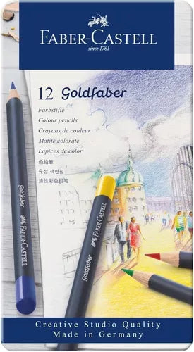 Lápices De Colores Faber Castell Profesional Goldfaber 12 Pz - MarchanteMX