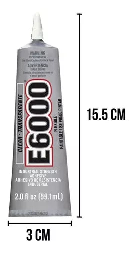 Pegamento Adhesivo E6000 Transparente Para Manualidades 2 Oz