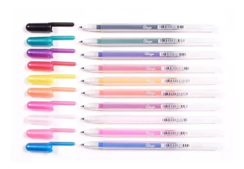 Kit De Plumas De Gel Sakura Gelly Roll Glaze Efecto 3d 12 Pz