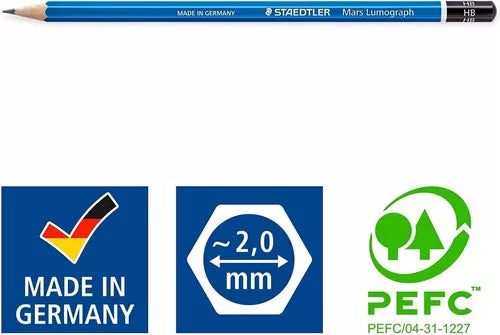 Lápices Para Diseño Mars Lumograph Staedtler Estuche 24 Pzs