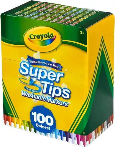Marcadores Plumones Crayola Super Tips Lavables 100 Colores - Crayola - accesorios