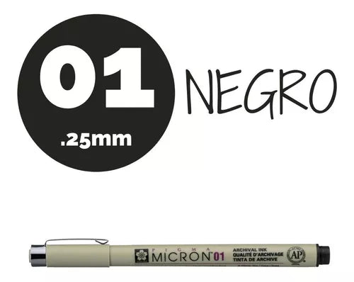 Estilógrafo Pigma Micron Sakura Tamaños Y Colores A Elegir