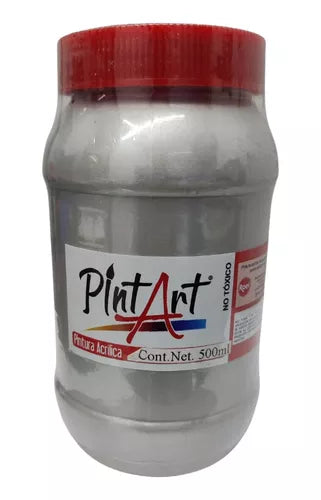 Pintura Acrílica Pintart Metálica 500 Ml Colores A Elegir