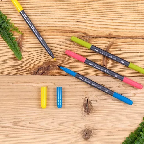 Marcador Doble Punta Pincel Marsgraphic Staedtler Con 36 Pzs