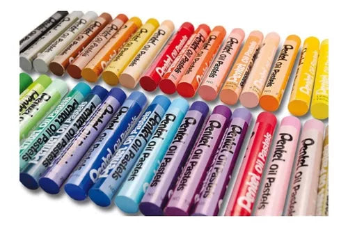Gises Pastel De Aceite Pentel Arts Redondos Caja 36 Piezas