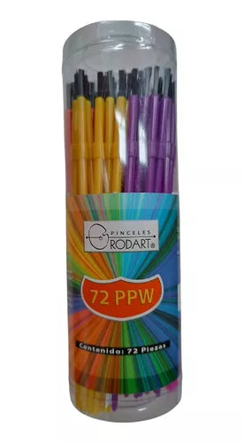 Kit De Pinceles Rodart 72 Ppw Escolares Varios Colores 72 Pz