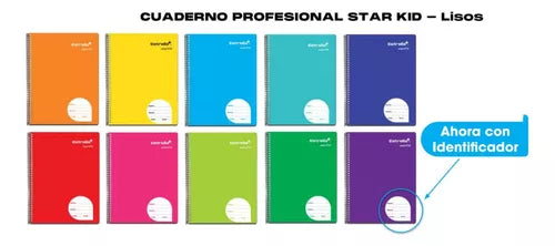 Cuaderno Profesional Estrella Star Kid Libreta Espiral 5 Pzs