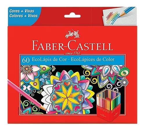 Lápices De Colores Faber Castell Profesional Hexagonal 60 Piezas - MarchanteMX