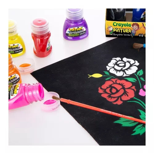 Pintura Témpera Lavable Crayola 6 Frascos De 25 Ml C/u - MarchanteMX