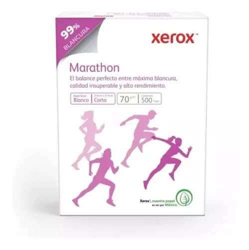 Papel Bond Xerox Marathon Blanco 70 Gramos Carta 500 Hojas