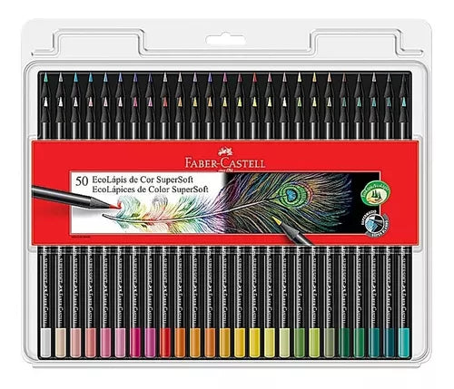 Lápices de Colores Faber Castell Super Soft 50 Pz - MarchanteMX