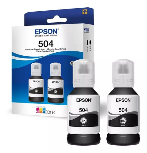 Kit 2 Tintas Epson T504 Ecotank Tinta Continua L4150 L4160