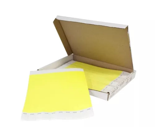 Pulseras Brazaletes De Papel Tyvek 25 X 1.9 Cms 100 Piezas