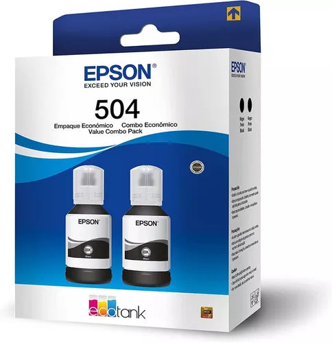 Kit 2 Tintas Epson T504 Ecotank Tinta Continua L4150 L4160