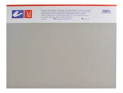Block Para Óleo Atl Rodin 23 X 30.5 Cms 230 Gramos 15 Hojas