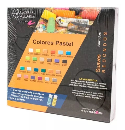 Gises Colores Pastel Suaves Redondos Rodin Rodart 24 Colores