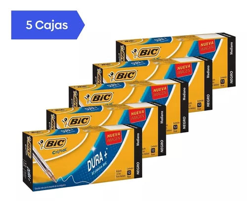 Kit Plumas Lapiceros Bic Dura+ Punto Mediano 1 Mm 60 Piezas