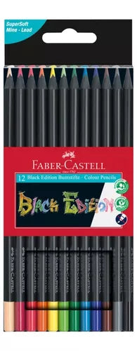 Lápices de Colores Faber Castell Super Soft Black Edition 12 Pz - MarchanteMX